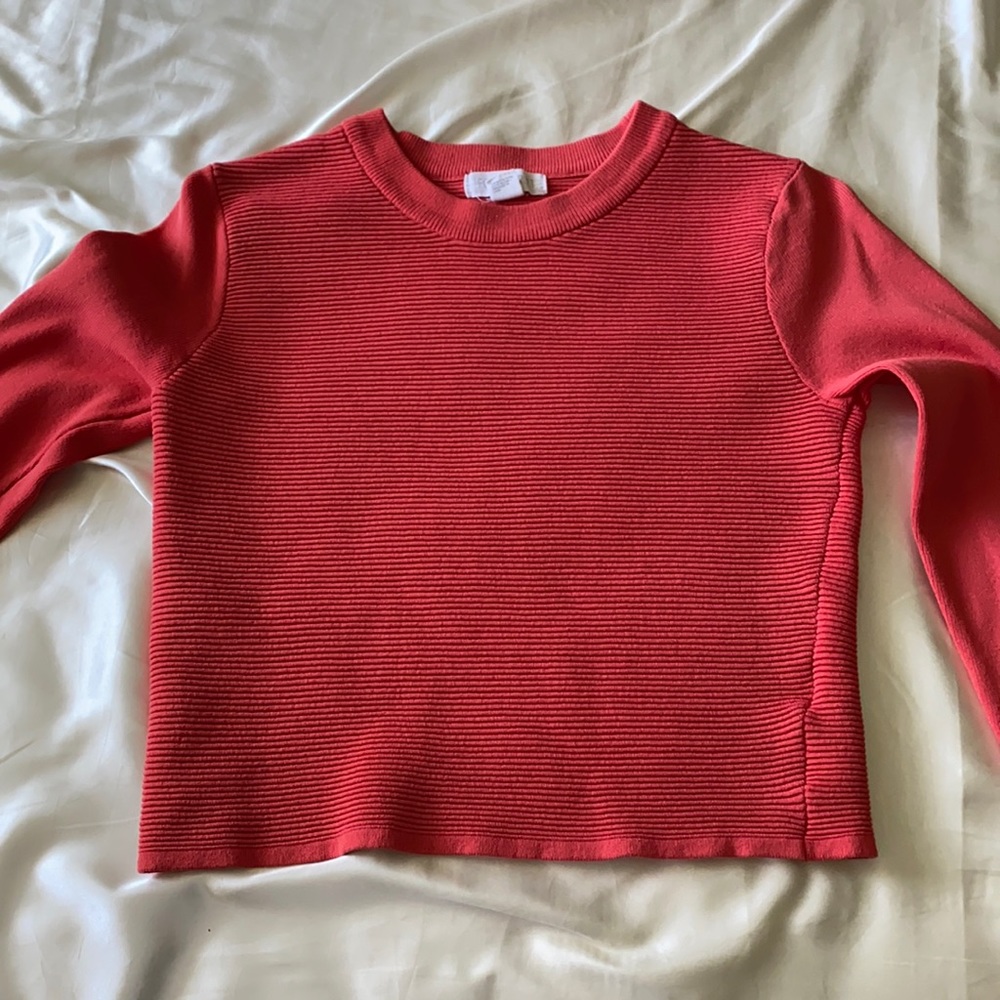 Forever21, M, ribbed sweater, orange